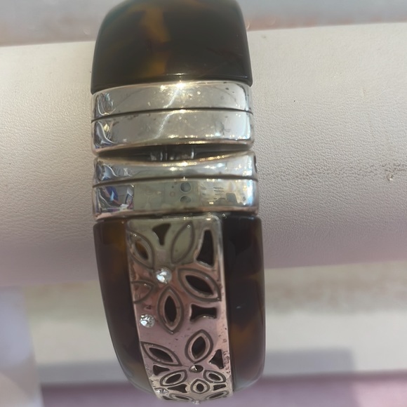 Brighton Silver & TortoiseShell Bangle Bracelet - Picture 6 of 11